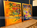 Sacred Hues – Abstract Calligraphy (Set of 2)