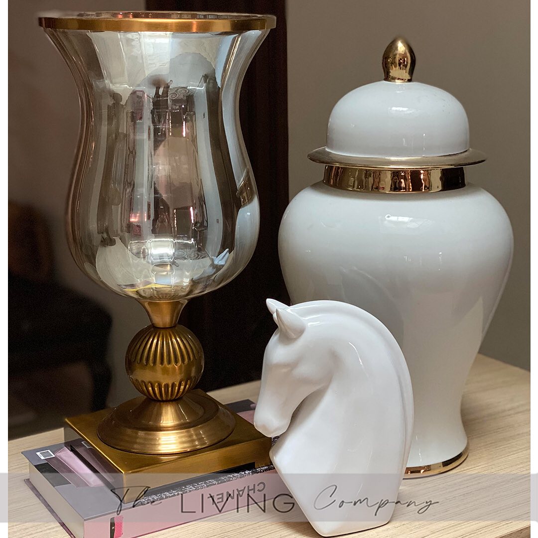 Gold Luxury Glass Hurricane