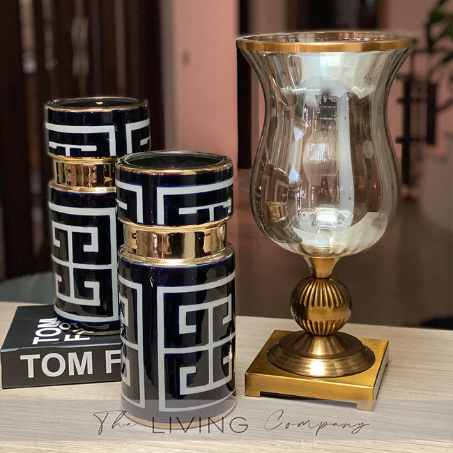 Gold Luxury Glass Hurricane