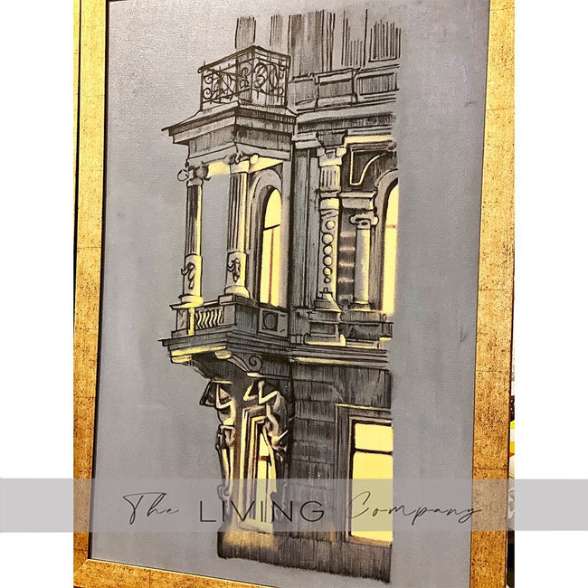 Eternal Grandeur – Colossal Architectural Painting (Set of 2)