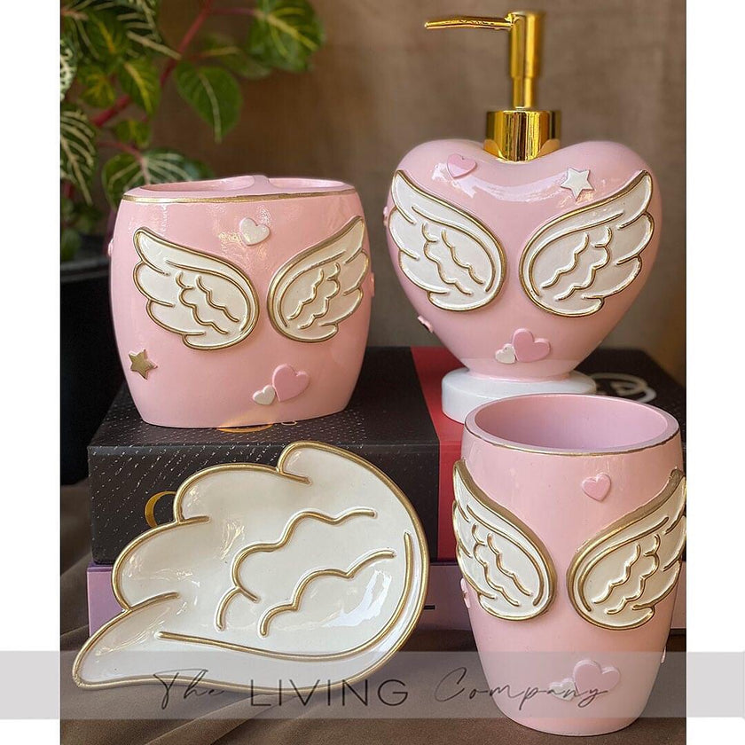 4pcs Angel Wings Bathroom Set