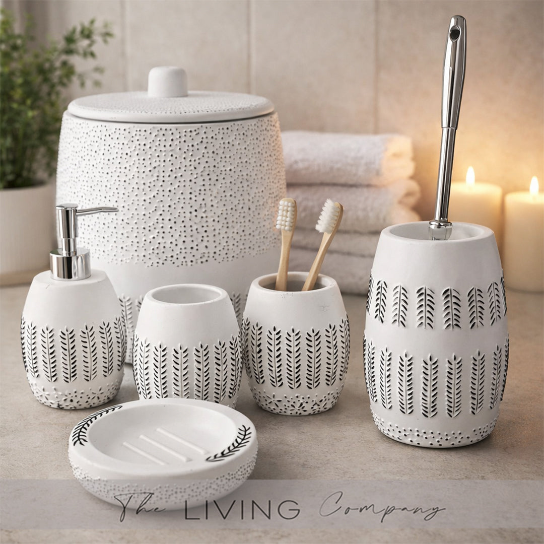White Fern – 7-Piece Bathroom Set