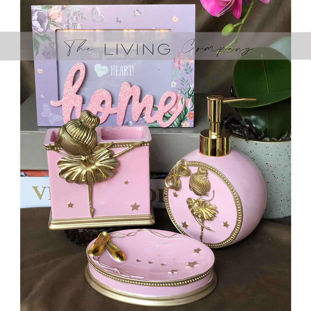 3-Pieces Ballerina Bathroom Set