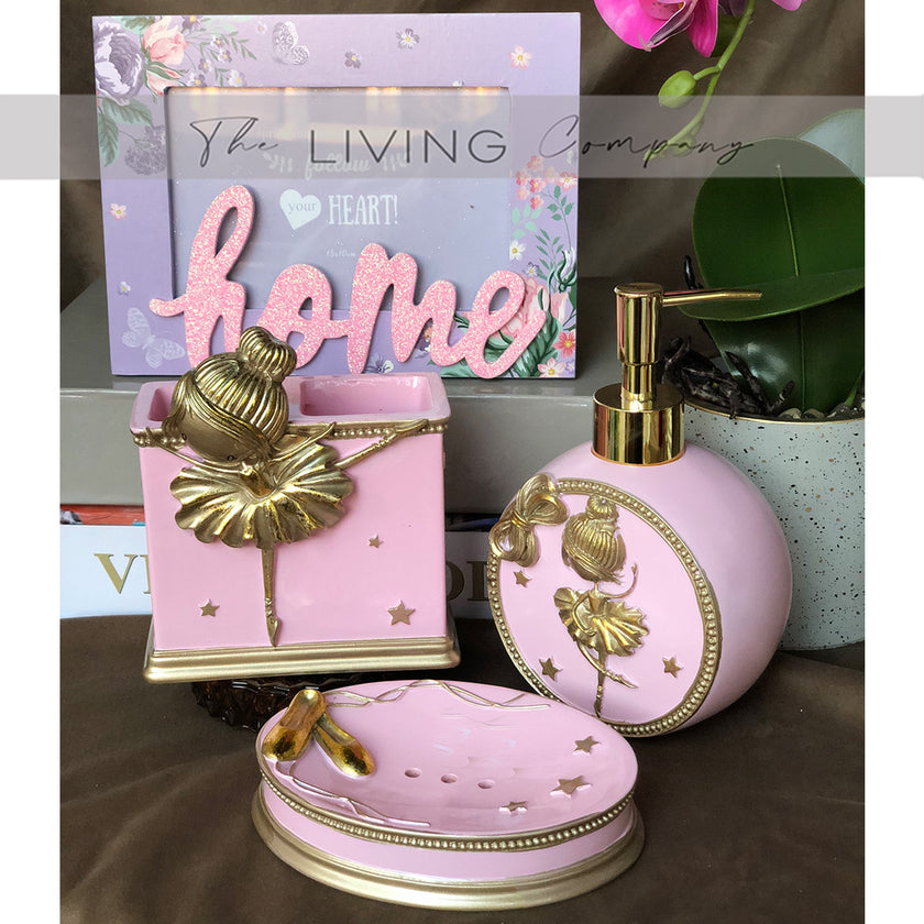 3-Pieces Ballerina Bathroom Set