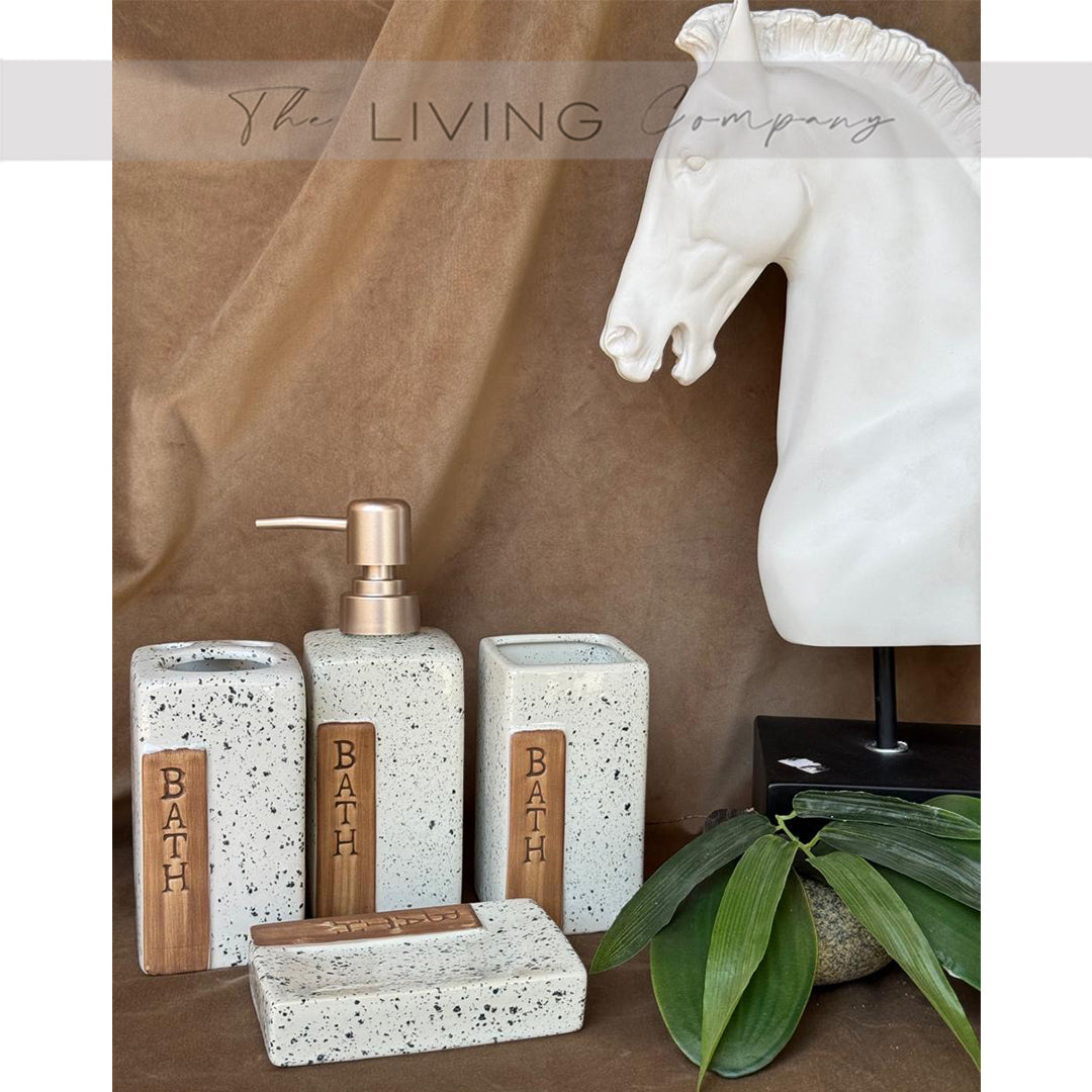 4-Pieces Terrazo Bathroom Set