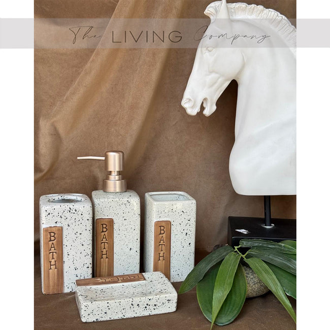 4-Pieces Terrazo Bathroom Set