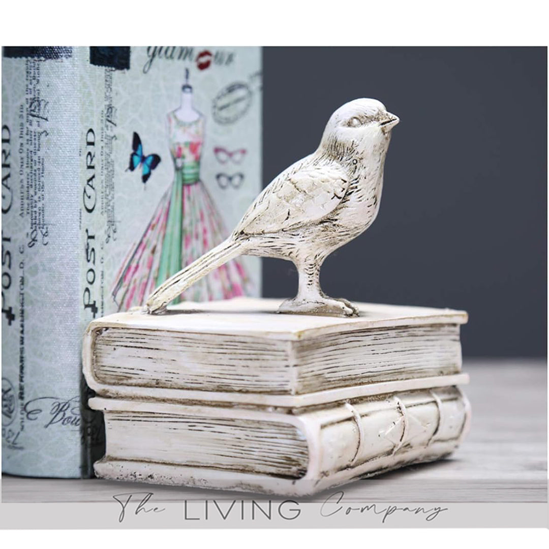 Beige Whispering Bird Bookends