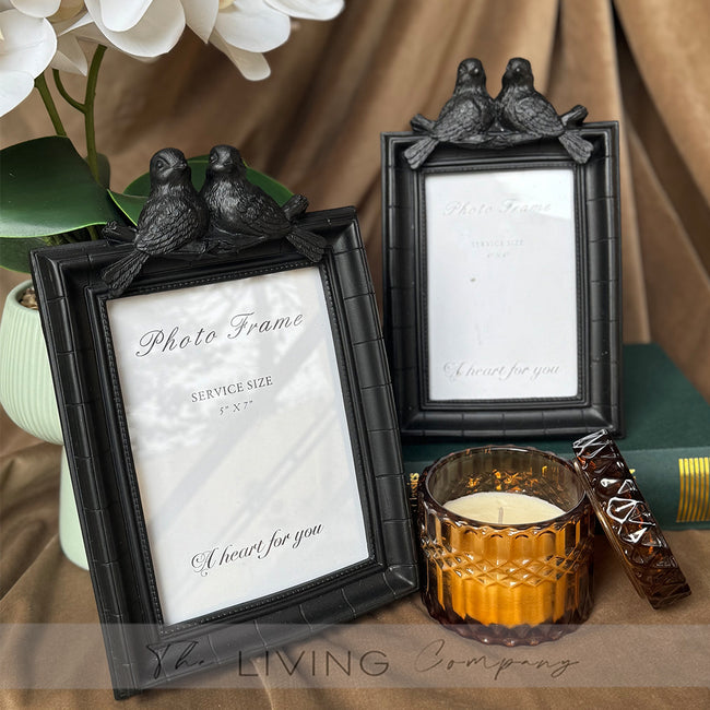 European Black Checkered Bird Frames - Available in 2 sizes