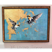 Golden Sky Duet – Hummingbird Painting