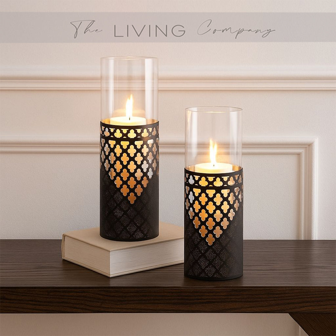 Black Marrakesh Trellis Candle Holder