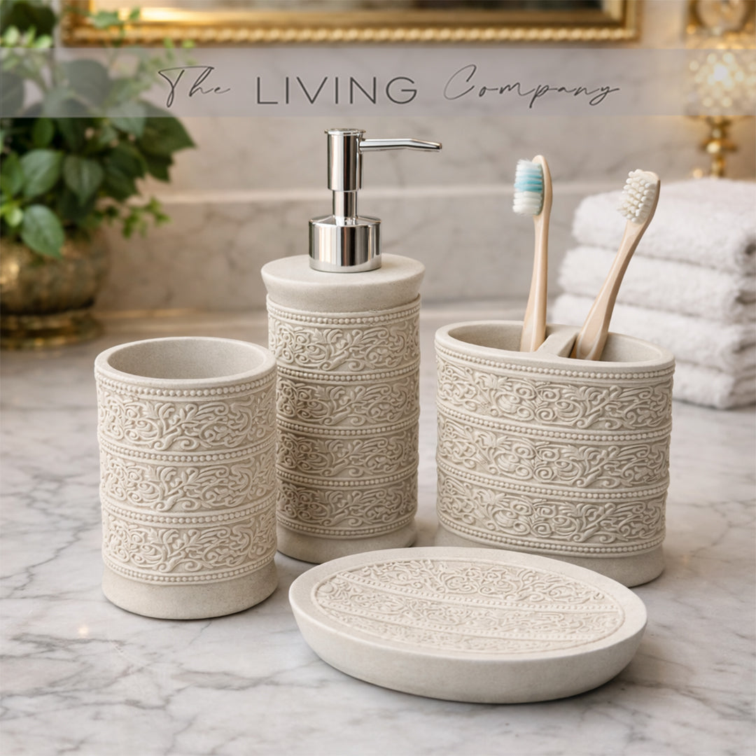 Sahara Stripes – 4-Piece Bathroom Set