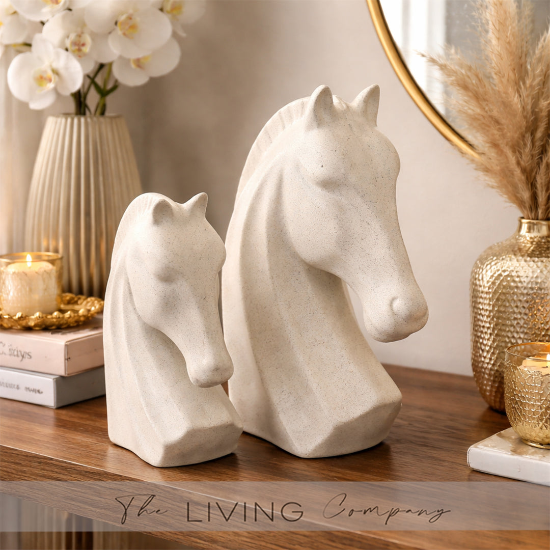 Taupe Gallantry – Corian Horse Sculpture Large
