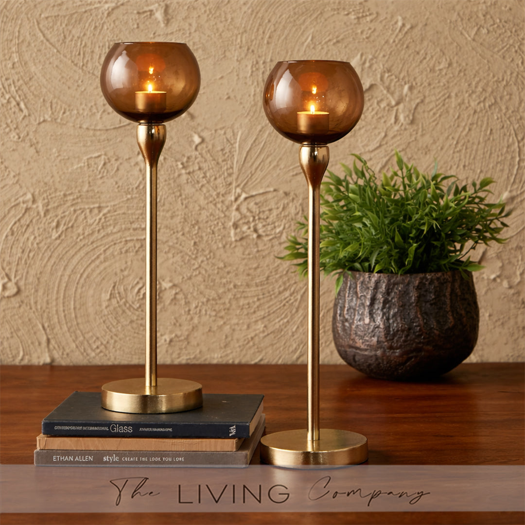 Sahara Glow – Pair of Desert Elegance Tea Light Holder