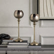 Luna Gleam Pair of Glass Candle Holders