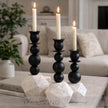 Midnight Orb Candle Holders – Set of 3