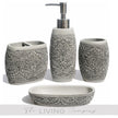 4-Piece Carved Flair Vintage Resin Bathroom Set
