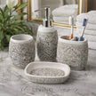 4-Piece Carved Flair Vintage Resin Bathroom Set