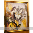Grey Floral Painting with Gold Foiling