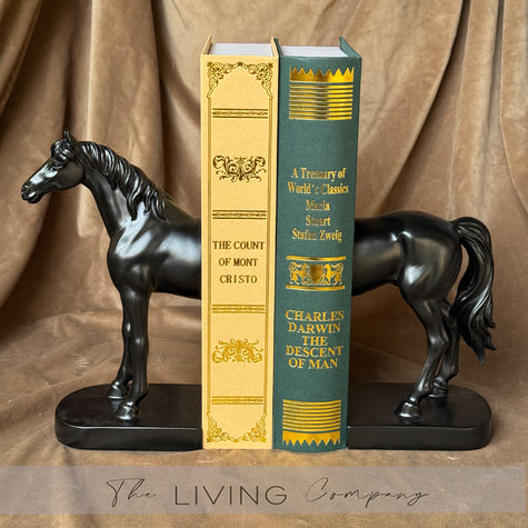 Stallion Horse Bookends - Black
