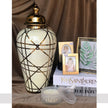Tall Gold Geometric Urn