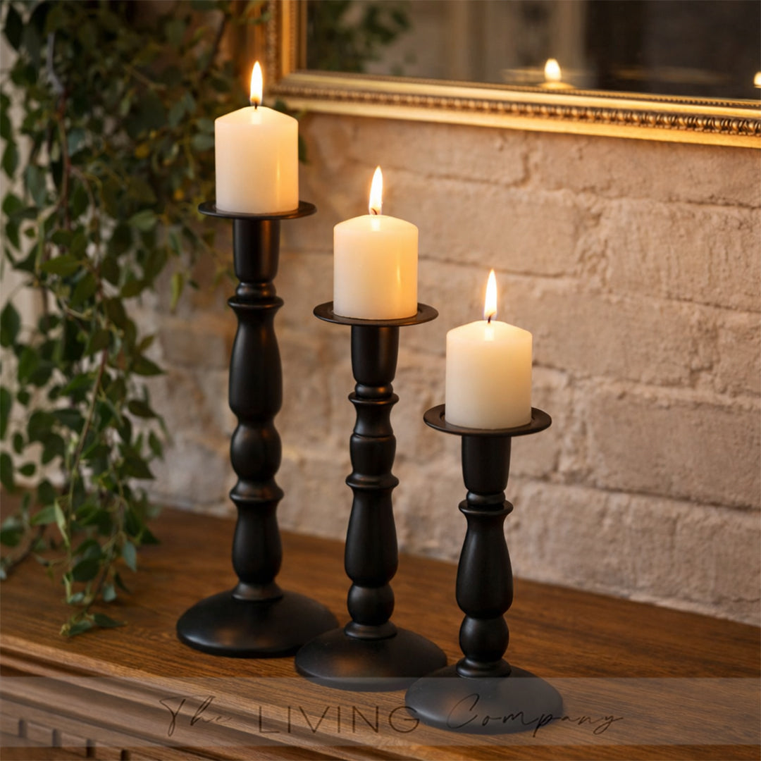 Linea Luxe Taper Holders – Set of 3