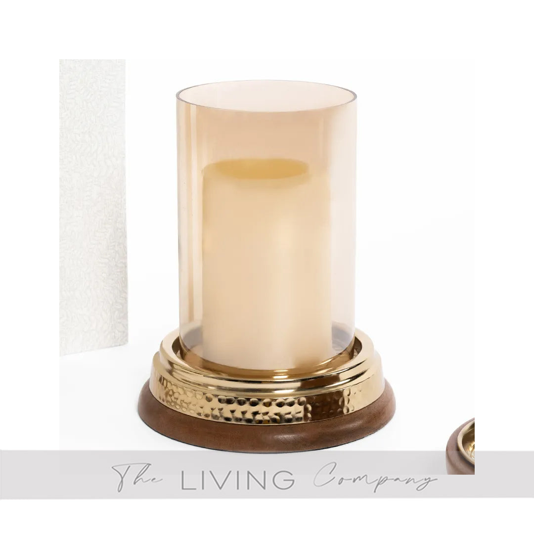 Tavo Timber & Glass Glow Candle Holder
