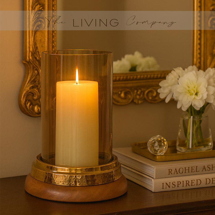 Tavo Timber & Glass Glow Candle Holder