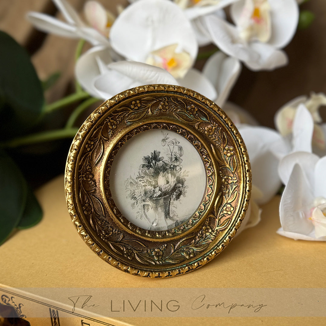 Mini Round Antique Photo Frame