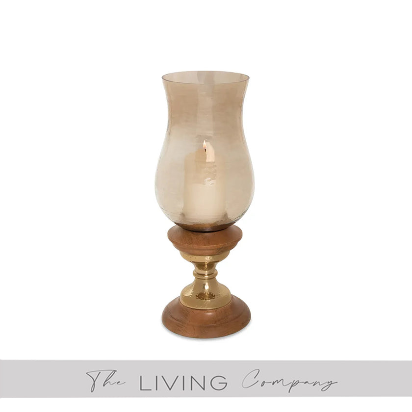 Woodland Bronze Glass Hurricane