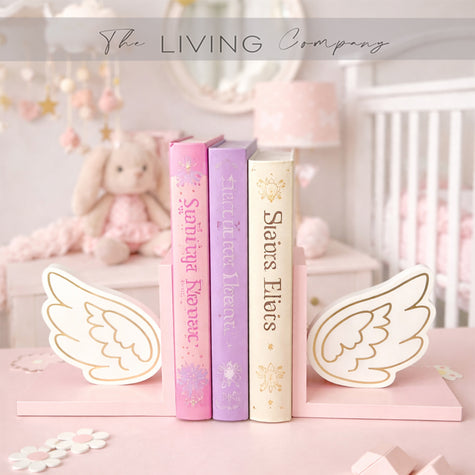 Pink Angel Wings Bookends