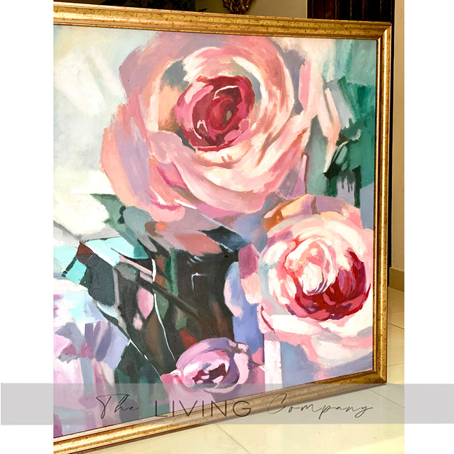 Blush Bloom – Pink Roses Painting
