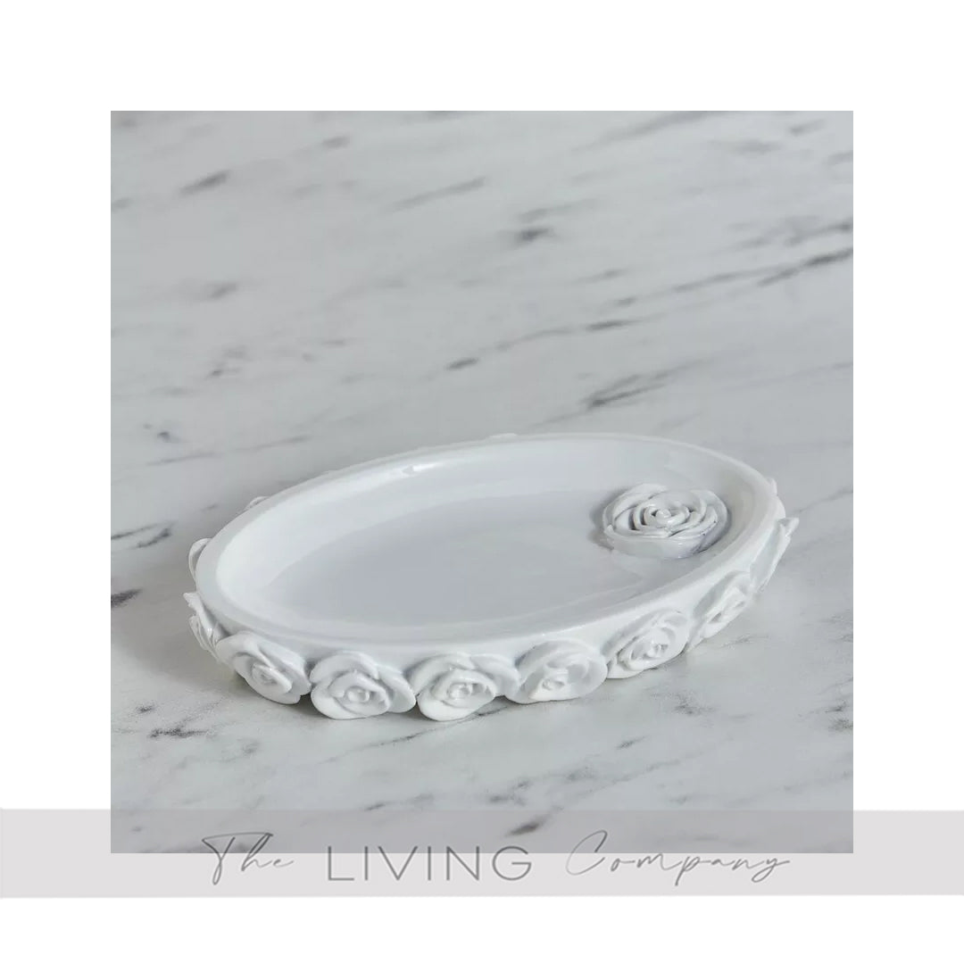 3-Piece Rose Embossed Bathroom Set