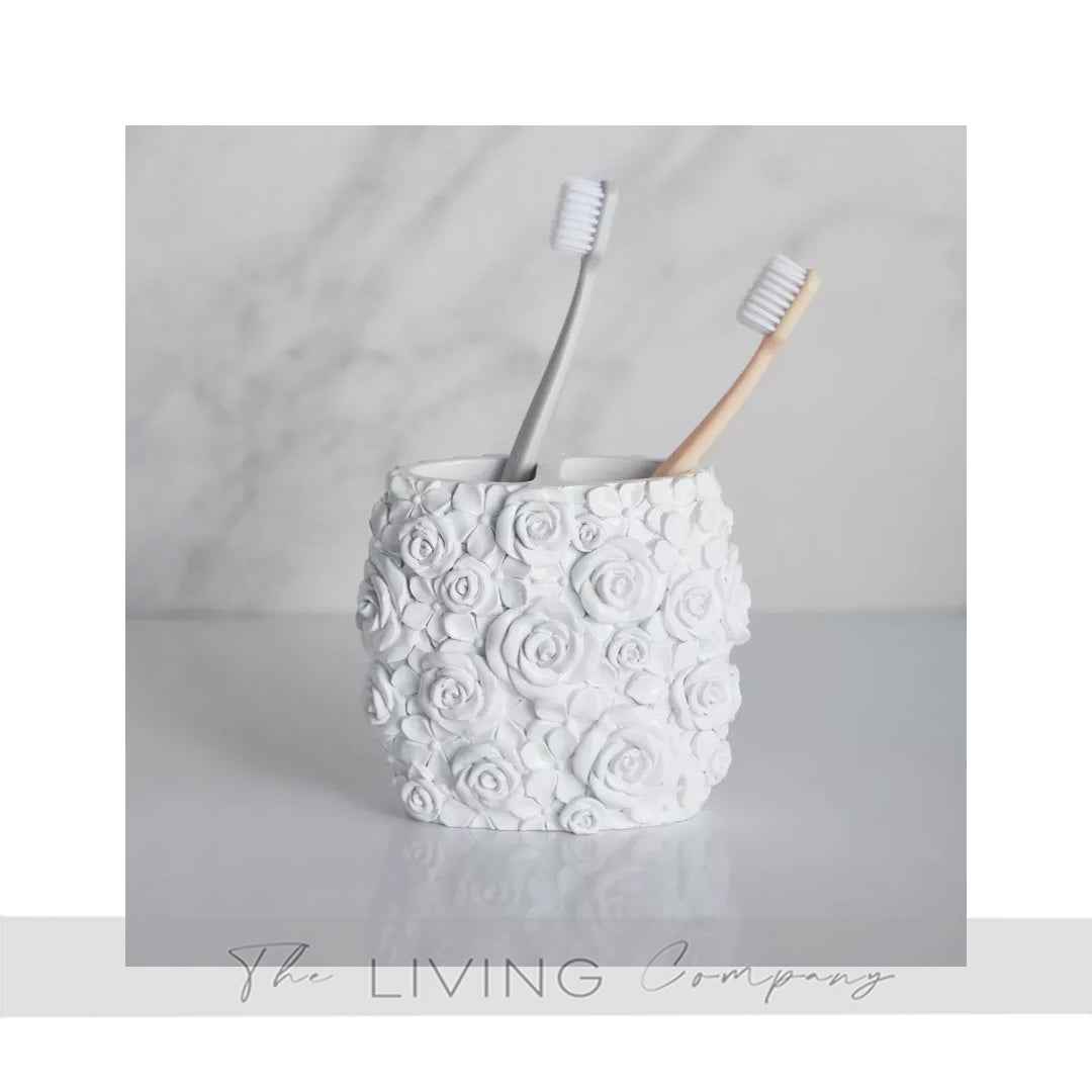3-Piece Rose Embossed Bathroom Set