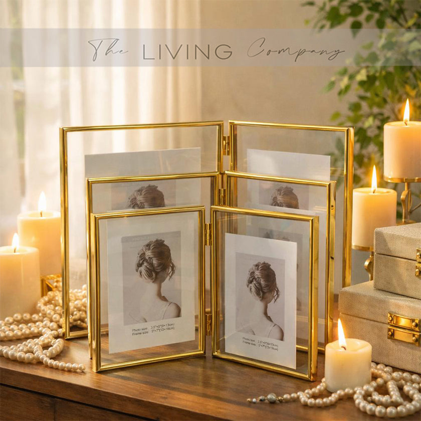 Double Window Sleek Metal Photo Frames