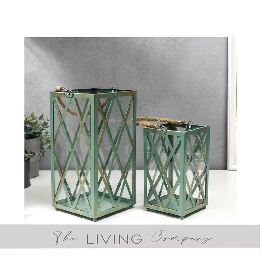 The Sea Mist Rope Lanterns - Set of 2
